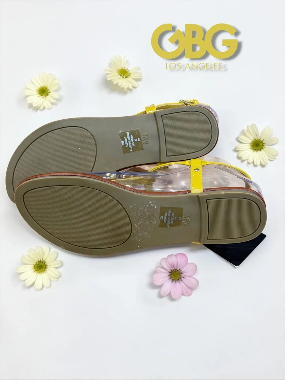 NWT GBG Los Angeles Yellow Patent Crystal 